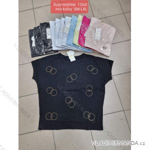 Tričko krátky rukáv dámske (S/M ONE SIZE) TURECKÁ MÓDA TMWG22G5580