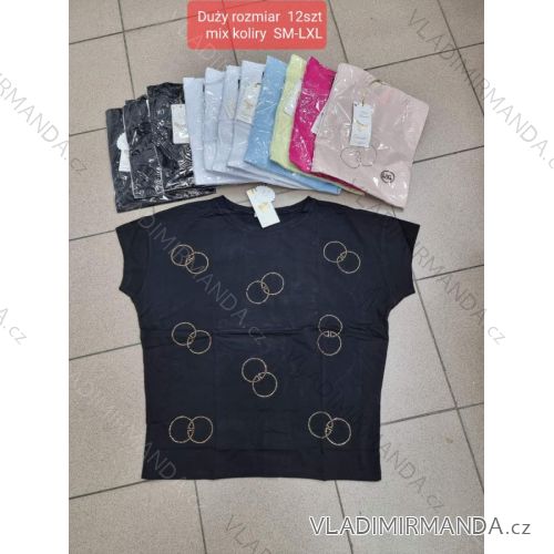 Tričko krátky rukáv dámske (S/M ONE SIZE) TURECKÁ MÓDA TMWG22G5580