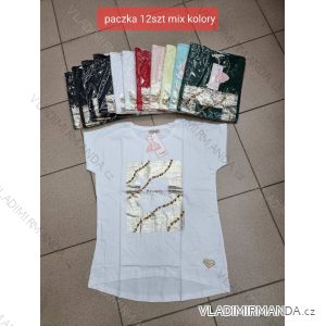 Tričko krátky rukáv dámske (S/M ONE SIZE) TURECKÁ MÓDA TMWG22G5656