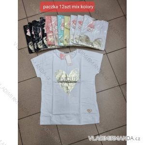 Tričko krátky rukáv dámske (S/M ONE SIZE) TURECKÁ MÓDA TMWG22G5556