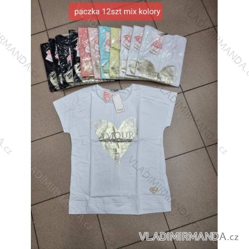 Tričko krátky rukáv dámske (S/M ONE SIZE) TURECKÁ MÓDA TMWG22G5556