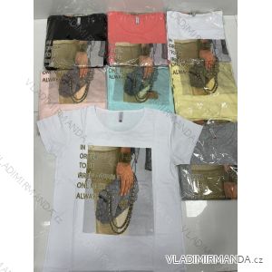 Tričko krátky rukáv dámske (M-XL) TURECKÁ MÓDA TMWG22GYA0247