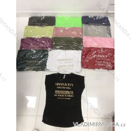 Tričko krátky rukáv dámske (M-XL) TURECKÁ MÓDA TMWG22GYA0306