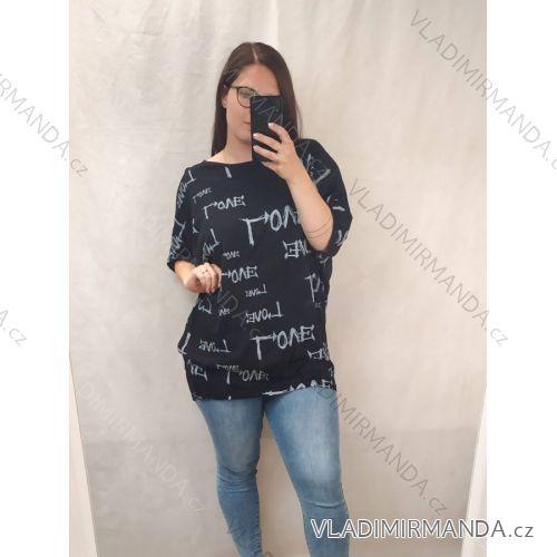 Tunika oversize krátky rukáv dámska (S/M/L/XL/2XL/3XL ONE SIZE) TALIANSKA MÓDA IMB22059