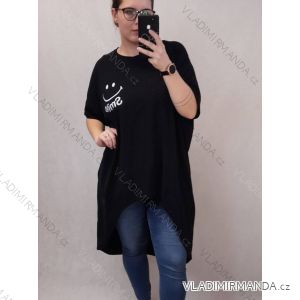 Šaty krátky rukáv dámske oversize (L / XL / 2XL ONE SIZE) TALIANSKÁ MÓDA IM421401