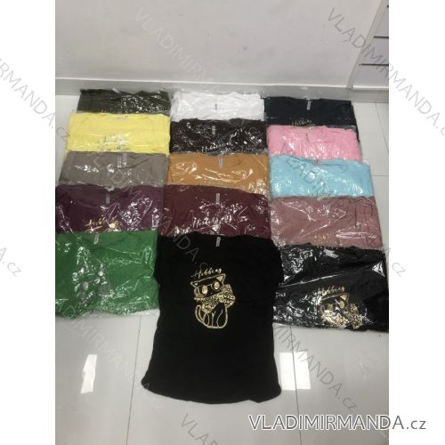 Tričko krátky rukáv dámske (M-XL) TURECKÁ MÓDA TMWG22GYA0398