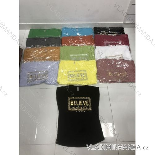 Tričko krátky rukáv dámske (M-XL) TURECKÁ MÓDA TMWG22GYA0441