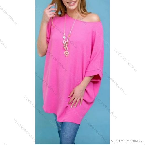 Tunika oversize krátky rukáv dámska (S/M/L/XL ONE SIZE) TALIANSKA MÓDA IMWY222297