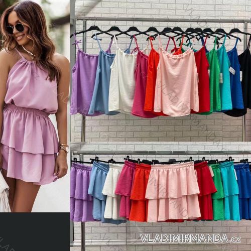Súprava letný top na ramienka a sukne dámska (S/M ONE SIZE) TALIANSKA MÓDA IMWOP22OP0127