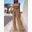 Súprava letná elegantný top a nohavice dámska (M/L ONE SIZE) TALIANSKA MÓDA IMD22428/DU čierna M / L