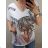 Tunika oversize krátky rukáv dámska nadrozmer (XL/2XL/3XL ONE SIZE) TALIANSKA MÓDA IMB22061