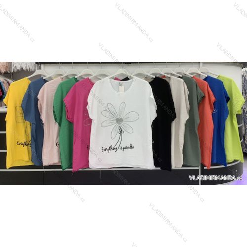 Tunika krátky rukáv dámska nadrozmer (XL/2XL ONE SIZE) TALIANSKA MÓDA IMWD222513