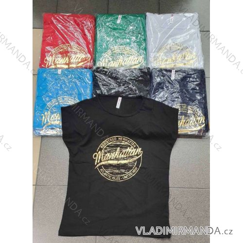 Tričko krátky rukáv dámske nadrozmer (2XL-4XL) TURECKÁ MÓDA TMWG22GYA0515