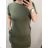 Šaty klasik krátky rukáv s vreckami dámske nadrozměr (L/XL / XXL ONE SIZE) TALIANSKÁ MÓDA IMD21049