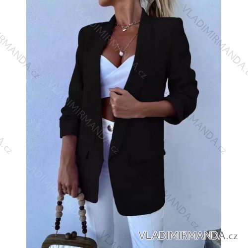 Sako zhrnutý dlhý rukáv dámske (S/M/L ONE SIZE) TALIANSKA MÓDA IMD22533 <p>Neónovo ružová</p> M / L