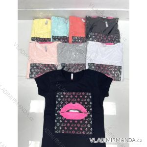 Tričko krátky rukáv dámske (M-XL) TURECKÁ MÓDA TMWG22GYA0692