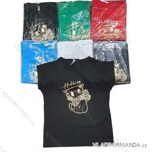 Tričko krátky rukáv dámske nadrozmer (2XL-4XL) TURECKÁ MÓDA TMWG22GYA0629