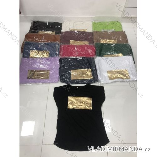 Tričko krátky rukáv dámske (M-XL) TURECKÁ MÓDA TMWG22GYA0587