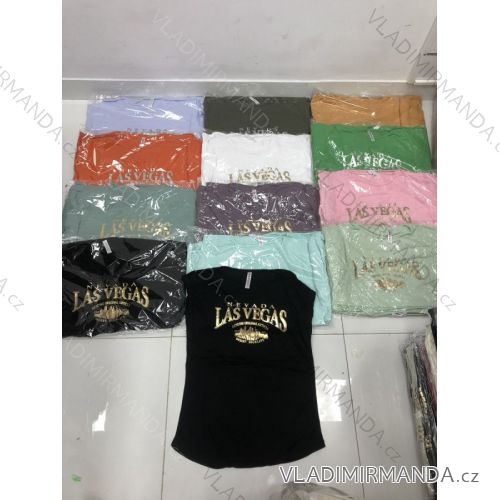 Tričko krátky rukáv dámske (M-XL) TURECKÁ MÓDA TMWG22GYA0555