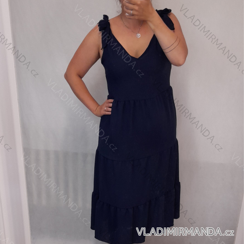 Šaty letné na ramienka dámske (S / M ONE SIZE) TALIANSKÁ MÓDA IMWA215731
