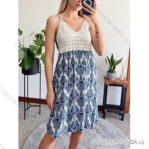 Šaty letné na ramienka dámske (S/M ONE SIZE) TALIANSKA MÓDA IMPBB2224098k