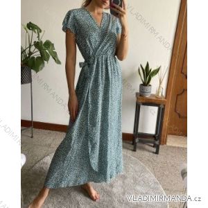 Šaty letné krátky rukáv dámske (S/M ONE SIZE) TALIANSKA MÓDA IMPBB22F12277