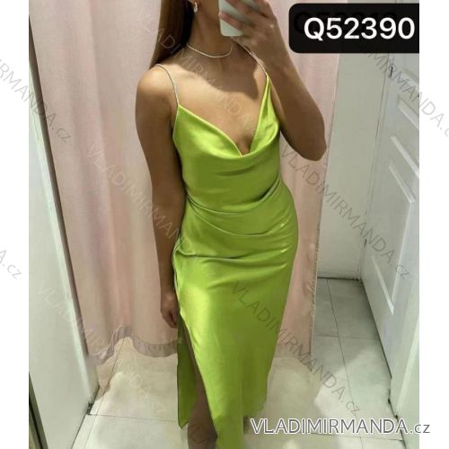 Šaty elegantné letné na ramienka dámske (S/M ONE SIZE) TALIANSKA MÓDA IMM22FS52390