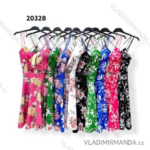 Šaty letné na ramienka dámske (S/M ONE SIZE) TALIANSKA MÓDA IMPHD2220328