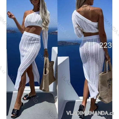 Súprava letný top a sukňa dámska (S/M ONE SIZE) TALIANSKA MÓDA IMWE222867