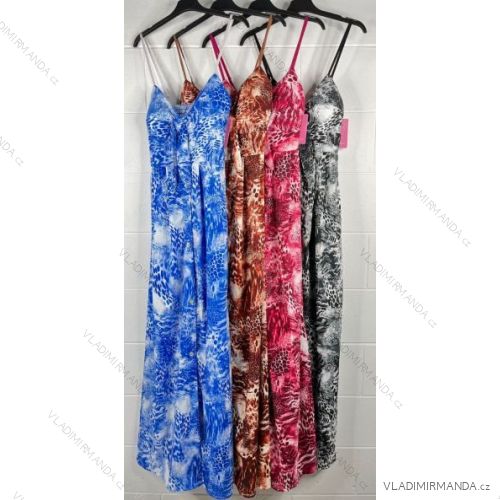 Šaty letné dlhé na ramienka dámske (S/M ONE SIZE) TALIANSKA MÓDA IMPBB22B20123