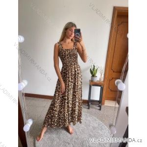 Šaty letné dlhé na ramienka dámske (S/M ONE SIZE) TALIANSKA MÓDA IMPBB22F12272