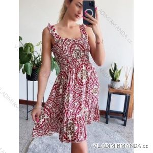 Šaty letné žabičkované na ramienka dámske (S/M ONE SIZE) TALIANSKA MÓDA IMPBB22F12276