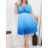 Šaty letné šifónové krátky rukáv dámske nadrozmer (XL/2XL/3XL ONE SIZE) TALIANSKA MÓDA IMWGM22OMBRE