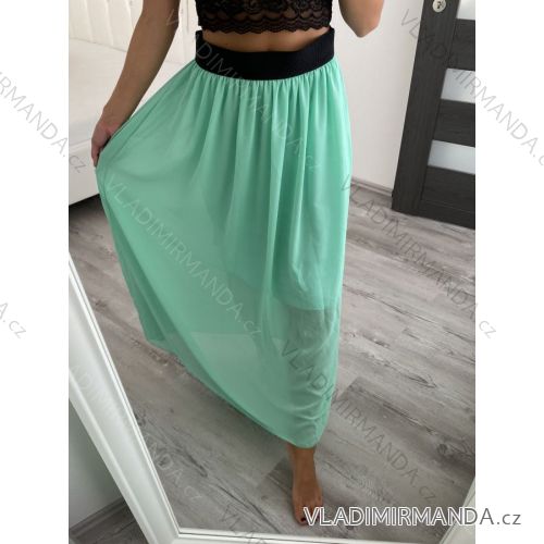 Sukňa dlhá šifónová dámska (S/M/L ONE SIZE) TALIANSKA MÓDA IM422787
