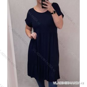 Šaty voľnočasové letné krátky rukáv dámske nadroměr (2XL / 3XL ONE SIZE) TALIANSKÁ MÓDA IMD22245