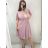 šaty plesové elegantní společenské krátký rukáv dámské (L/XL/2XL ONE SIZE) ITALSKÁ MÓDA IMM22689