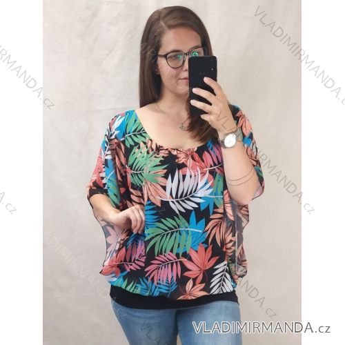 Tunika oversize krátky rukáv dámska nadrozmer (2XL/3XL ONE SIZE) TALIANSKA MóDA IM422LIST