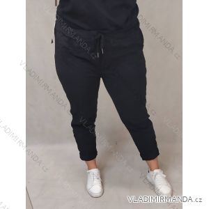 Kalhoty bavlněné letní dámské nadrozměr (3XL/4XL/5XL ONE SIZE) ITALSKÁ MODA IM422499LH