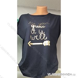 Tričko krátky rukáv dámske (M-XL) TURECKÁ MÓDA TMWG22GYA0886