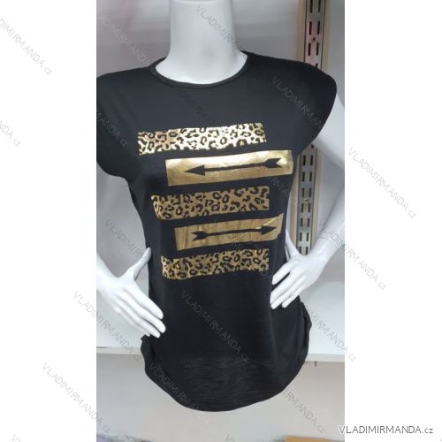 Tričko krátky rukáv dámske (M-XL) TURECKÁ MÓDA TMWG22GYA0877