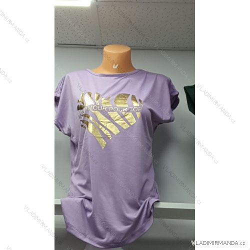 Tričko krátky rukáv dámske (M-XL) TURECKÁ MÓDA TMWG22GYA0865
