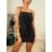 Šaty letné na ramienka dámske (S/M ONE SIZE) TALIANSKA MÓDA IMPBB2258383kt/DR čierna S/M