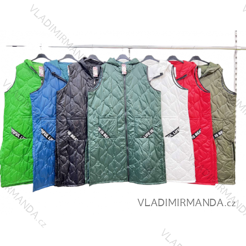 Vesta s kapucňou dámska nadrozmer (2XL/3XL ONE SIZE) TALIANSKA MÓDA IM422964