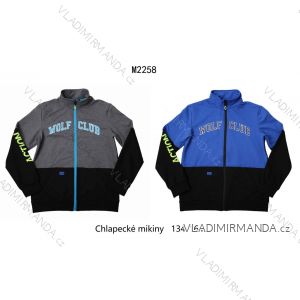 Mikina teplá dlhý rukáv na zips dorast chlapčenská (134-164) WOLF M2258