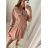 Šaty/košeľa predĺžená s opaskom 3/4 rukáv dámske (S/M ONE SIZE) TALIANSKA MÓDA IMWC222872