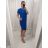 Šaty klasik bavlněné krátký rukáv dámské (XL/2XL ONE SIZE) ITALSKÁ MÓDA IM322104/DUR smaragdová XL/2XL