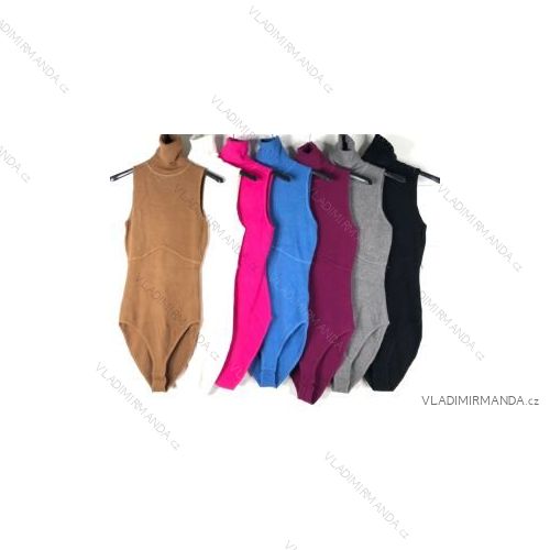 Body s rolákom bez rukávu dámske (S/M ONE SIZE) TALIANSKA MÓDA IMPBB22Z5127
