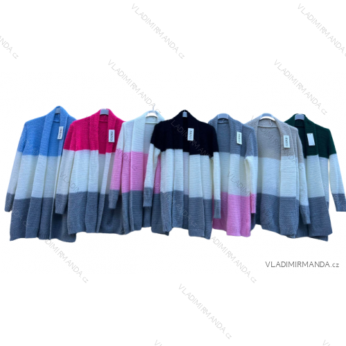 Cardigan pletený dlhý rukáv dámsky (L/XL ONE SIZE) TALIANSKA MÓDA IMD22675