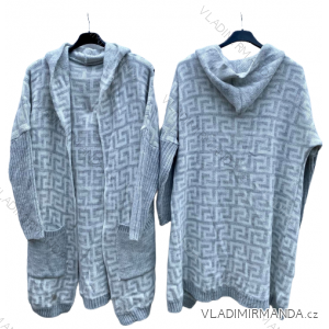 Cardigan pletený dlhý rukáv dámsky (L/XL ONE SIZE) TALIANSKA MÓDA IMD22741