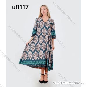 Šaty dlhý rukáv dámske (S/M ONE SIZE) TALIANSKA MÓDA IMM22UN8117